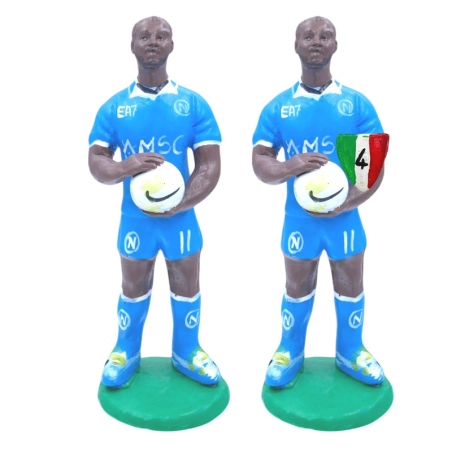 Statuetta Lukaku Napoli in terracotta 17 cm