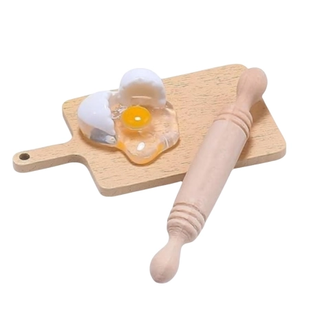Tagliere con uova e mestolo per pastori da 7 a 12 cm