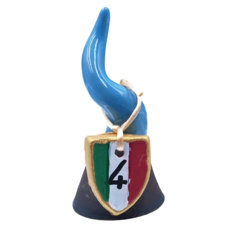 Corno in ceramica Napoli 4 Scudetto 10 cm