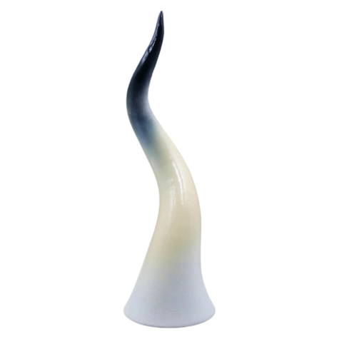 Corno in ceramica stile osseo verde sfumato da 15 a 25 cm