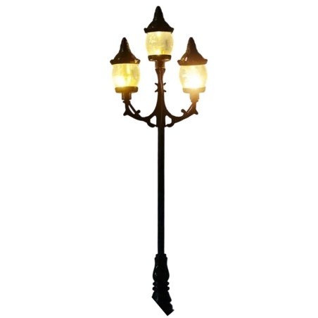 Lampioncino a tripla testa con luce LED 12v
