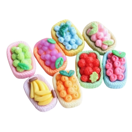 Set da 4 cestini di frutta mista per pastori da 7 a 12 cm