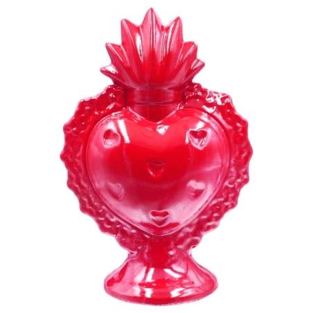 Cuore sacro rosso da tavolo in ceramica 20 cm