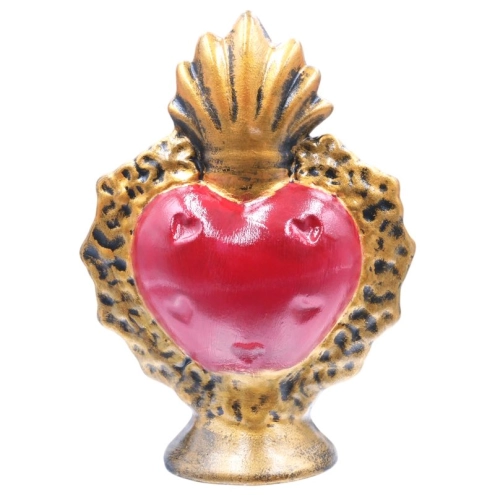 Cuore sacro classico da tavolo in ceramica 14 cm