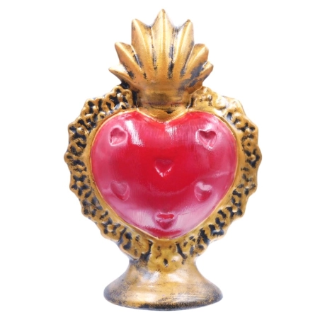 Cuore sacro classico da tavolo in ceramica 20 cm