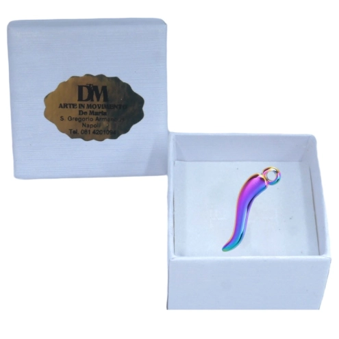 Corno portafortuna multicolore 2 cm | Portafortuna da regalare
