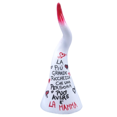 Corno dell'Amore sulla Mamma in ceramica da 20 cm