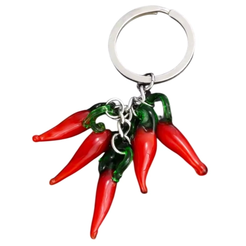 Portachiavi con corni in vetro 6 cm
