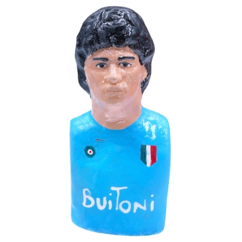 Busto di Maradona Napoli in terracotta 8 cm