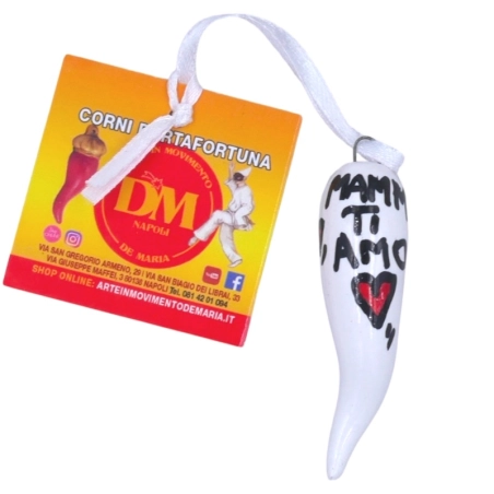 Corno dell'Amore sulla mamma in ceramica da 6 o 9 cm