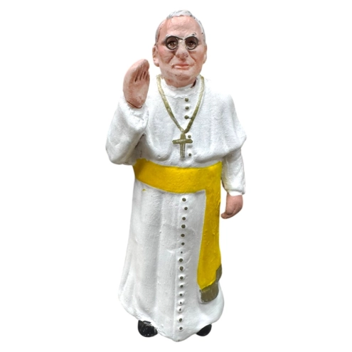 Statuetta Papa Leone in terracotta 18 cm
