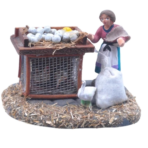 Bottega dell' Ovaiola in miniatura 4 cm