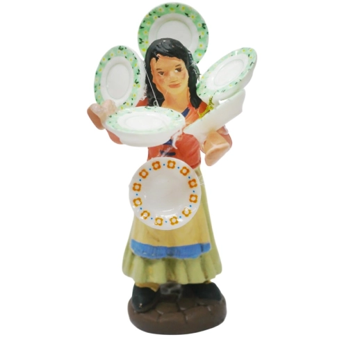 Piattara che vende i piatti terracotta 10 cm | Pastore per presepe | Vendita online