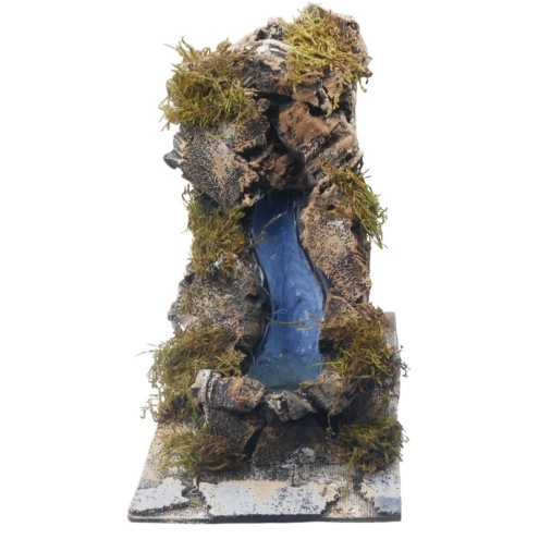 Cascata in sughero 30 cm | fiume per presepe | Vendita presepi