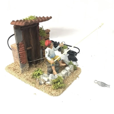 Pescatore in movimento 10 cm