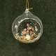 Pallina di Natale in vetro soffiato con presepe all'interno 8 cm