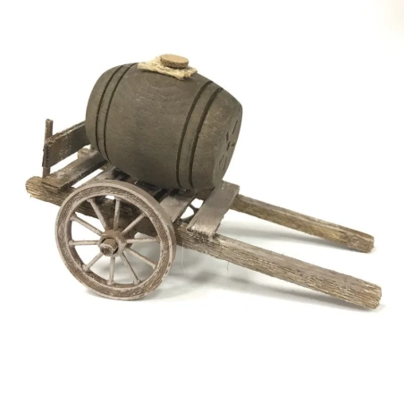 Carretto con botte per pastori da 10 cm