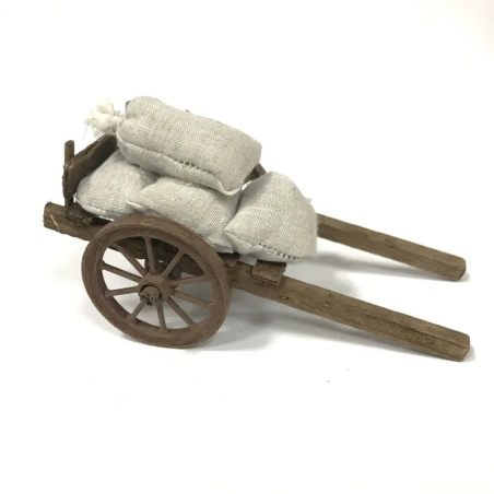 Carretto con sacchi per pastori da 10 cm