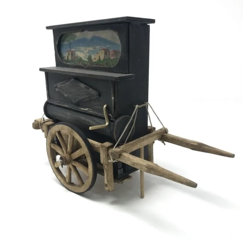 Pianino antico artigianale per pastori da 15 cm