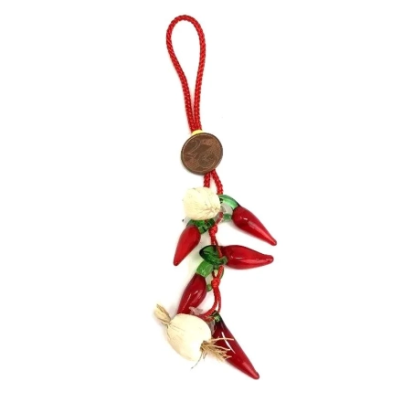 Ceppo aglio con corni in vetro 12 cm