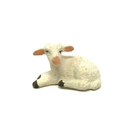 Agnello seduto in terracotta 10 cm