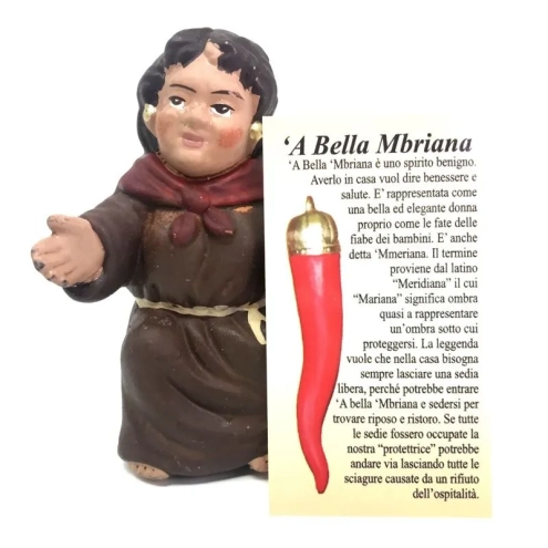 Statuetta Bella Mbriana in terracotta 10 cm