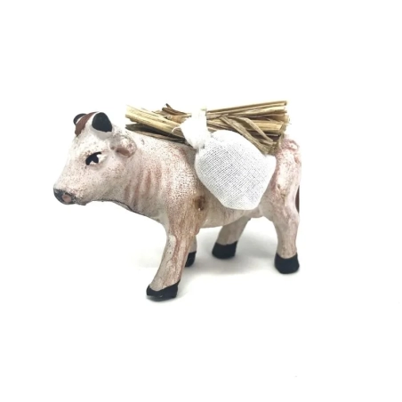 Mucca che trasporta sacchi e fascine 7 cm