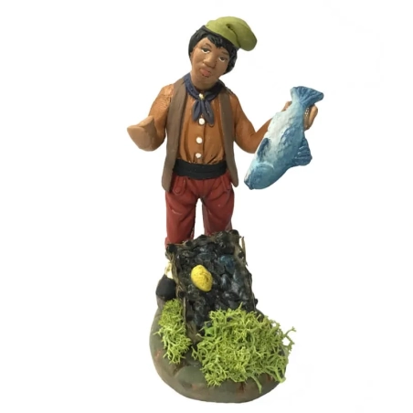 Pescivendolo in terracotta 10 cm