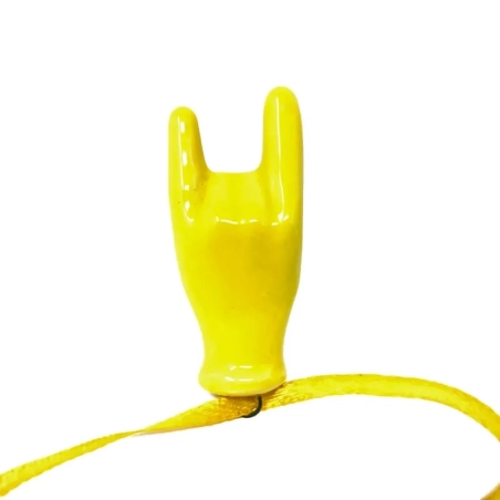 Corna in ceramica giallo 5 cm