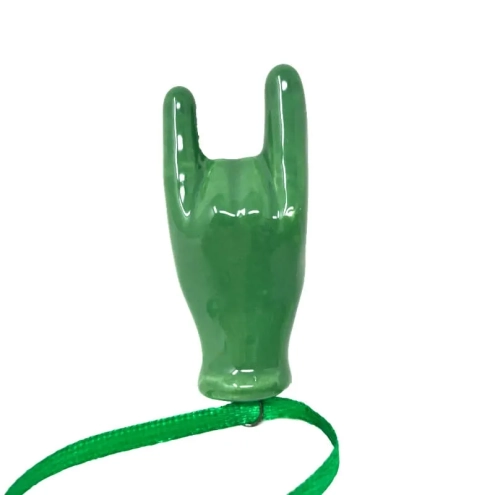 Corna in ceramica verde 5 cm