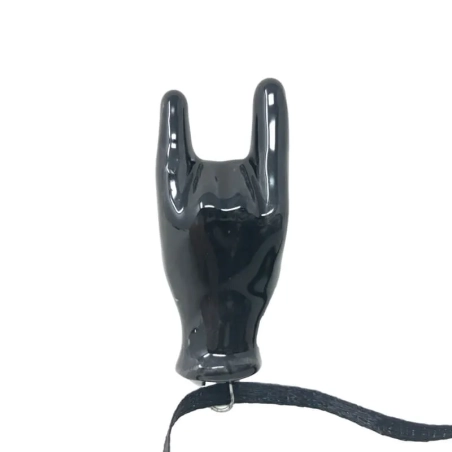 Corna in ceramica nere 5 cm