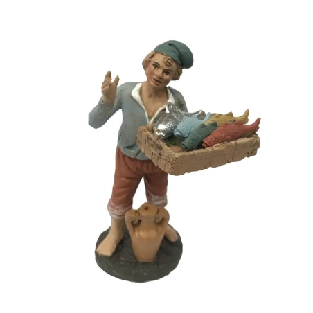 Pescivendolo in terracotta 12 cm