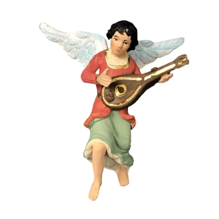 Angelo con mandolino in terracotta 10 cm