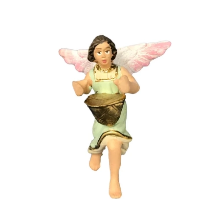 Angelo con tamburo in terracotta 7 cm