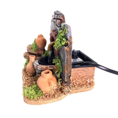 Fontana  antico rudere in terracotta 13 cm 2
