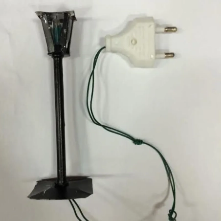 Lampione in ferro  con luce 11 cm