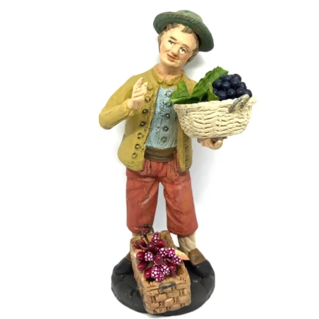 Fruttivendolo ambulante in terracotta 12 cm