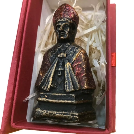 Busto San Gennaro in scatola regalo statuina presepe
