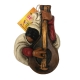 Pulcinella su Mandolino in terracotta 13 cm