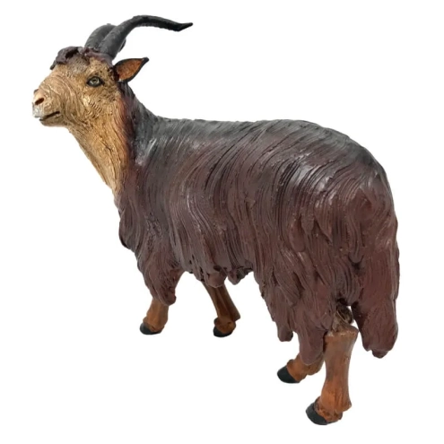 Capra di montagna in terracotta con occhi di vetro