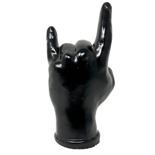 Corna  portafortuna nere in terracotta