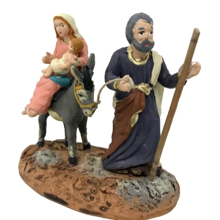 Fuga D'Egitto in terracotta 7 cm