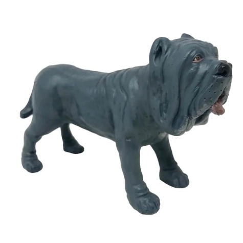 Cane in terracotta con occhi in vetro per presepe 2