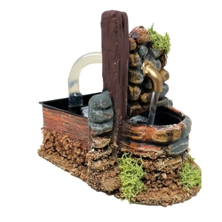 Fontana per presepe artigianale in terracotta 10 cm