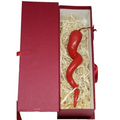 Corno in terracotta 20 cm con scatola regalo