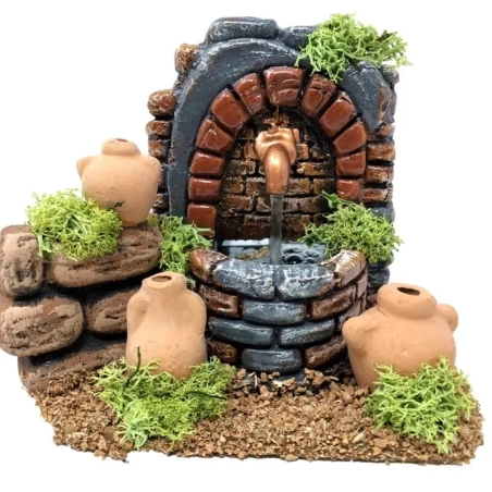 Fontana stile romano in terracotta 12 cm