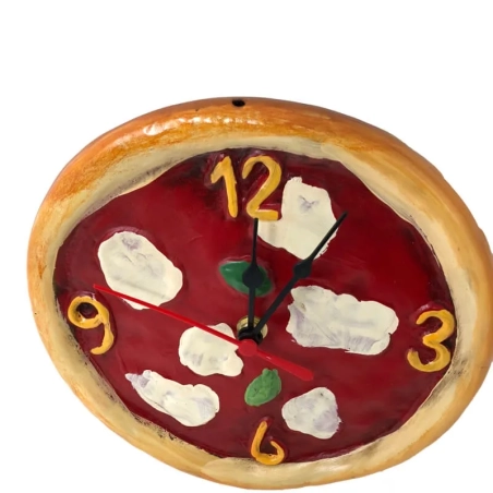 Orologio Pizza in terracotta 20 cm