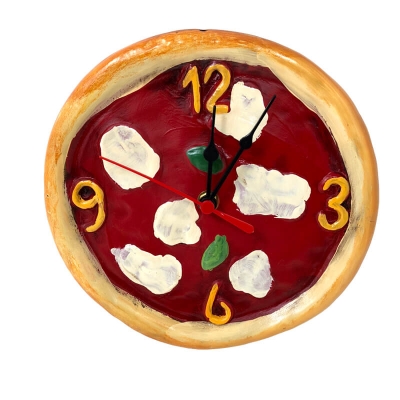 Orologio Pizza in terracotta 20 cm