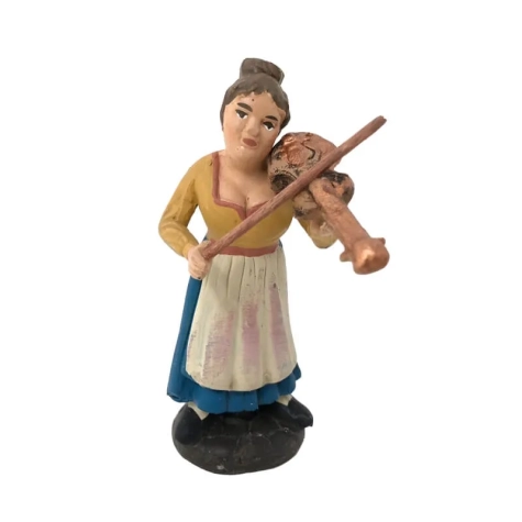 Suonatrice di violino in terracotta 10 cm