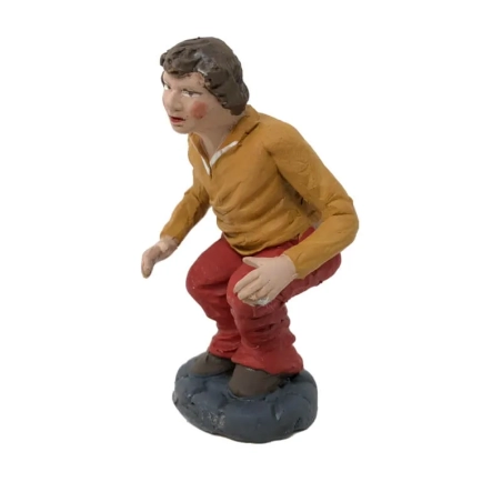 Pastore che fa la cacca in terracotta 10 cm